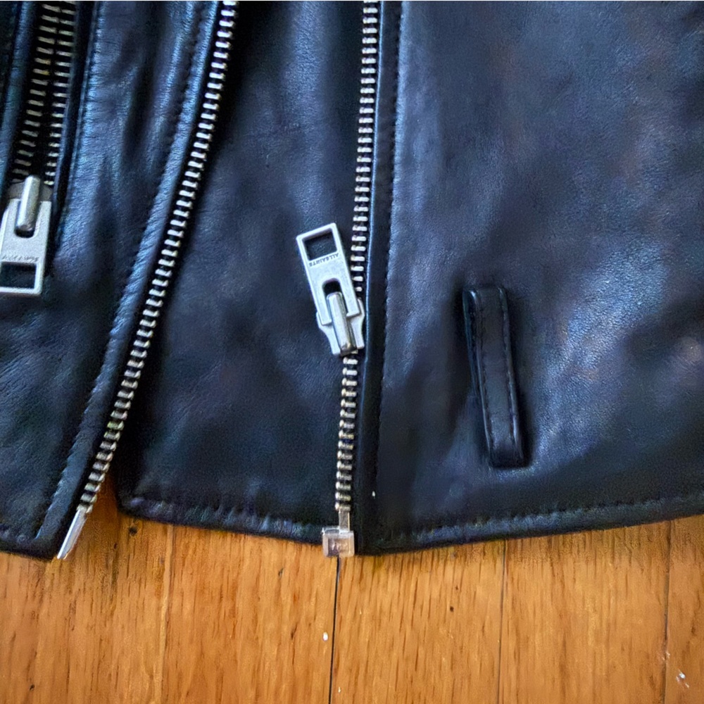 All Saints Balfern Leather Biker Jacket - Picture 8 of 10
